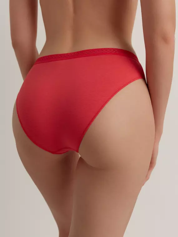 Хлопковые женские трусы «бикини» conte basic collection lb 2002.15 red, 23С-2978ТСП, 98/M, CONTE ELEGANT,  - 3