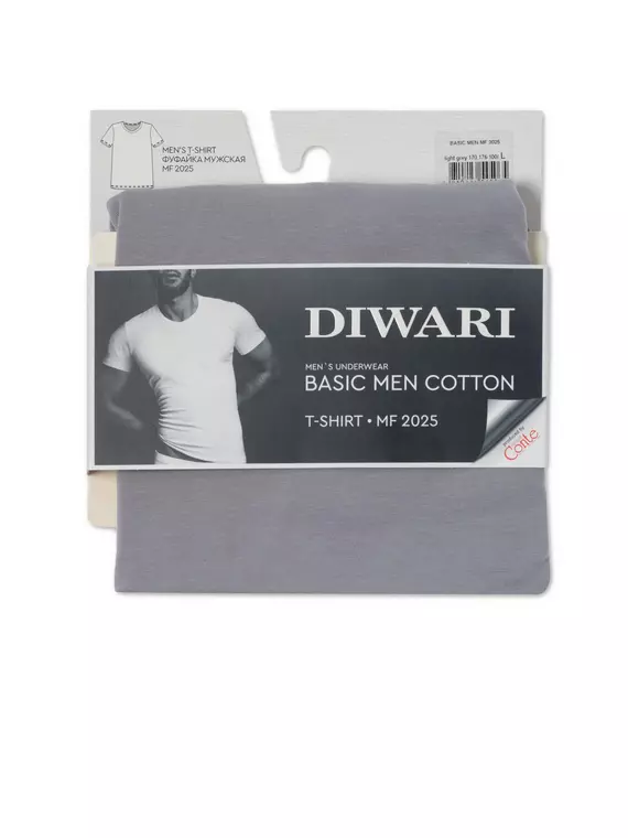 Мужская футболка diwari basic men mf 2025 light grey, 20С-1096ТСП, 170,176-108/XXL, DIWARI,  - 5