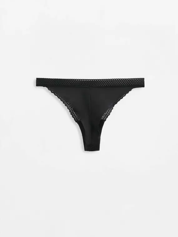 Трусы женские «танга» gotic lta 2982 black, 23С-3028ТСП, 102/L, CONTE ELEGANT,  - 6