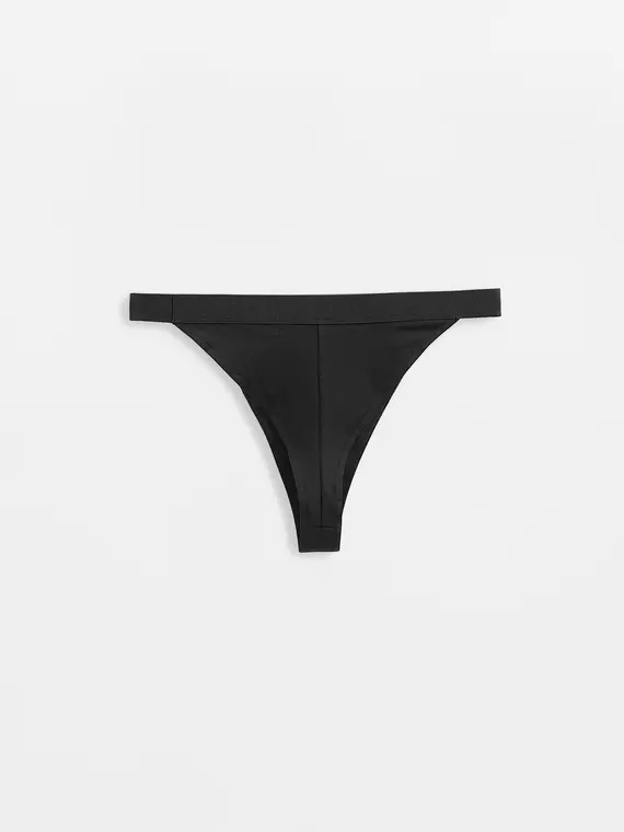 Трусы «танга» из бамбука с хлопком criss cross lta 2998 black, 24С-3043ТСП, 90/XS, CONTE ELEGANT,  - 5