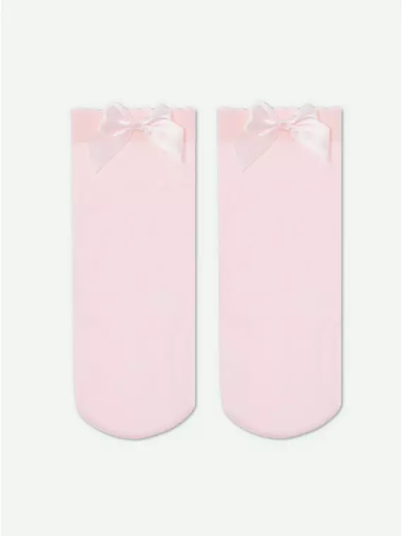 Носки для девочек с бантом lily light pink, 20С-117СП, 20-22, CONTE ELEGANT,  - 5