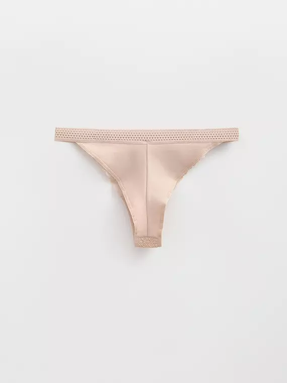 Трусы «танга» из кружева gotic lta 2982 almond, 23С-3028ТСП, 106/XL, CONTE ELEGANT,  - 4