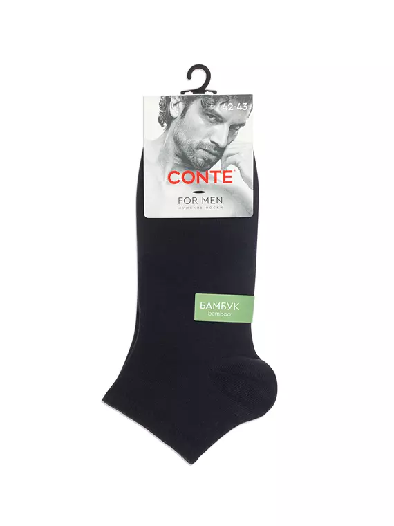 Носки мужские (короткие) conte bamboo 000 черный, 24С-163СП, 44-45 (29), CONTE ELEGANT,  - 4