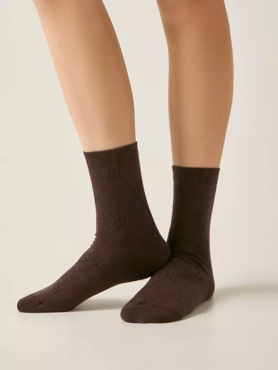 Женские носки конте classic 686 шоколадный, 7С-22СП, 36-38 (23-25), CONTE ELEGANT,  - 1