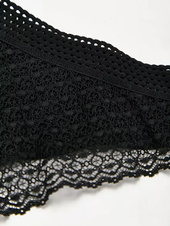 Трусы «бикини» из хлопка и кружева gotic lb 3005 black, 24С-3045ТСП, 106/XL, CONTE ELEGANT,  - 4