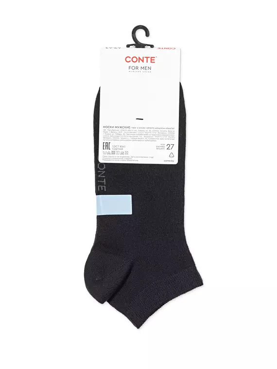 Носки мужские (короткие) conte for men 000 черный, 24С-149СП, 44-45 (29), CONTE ELEGANT,  - 5