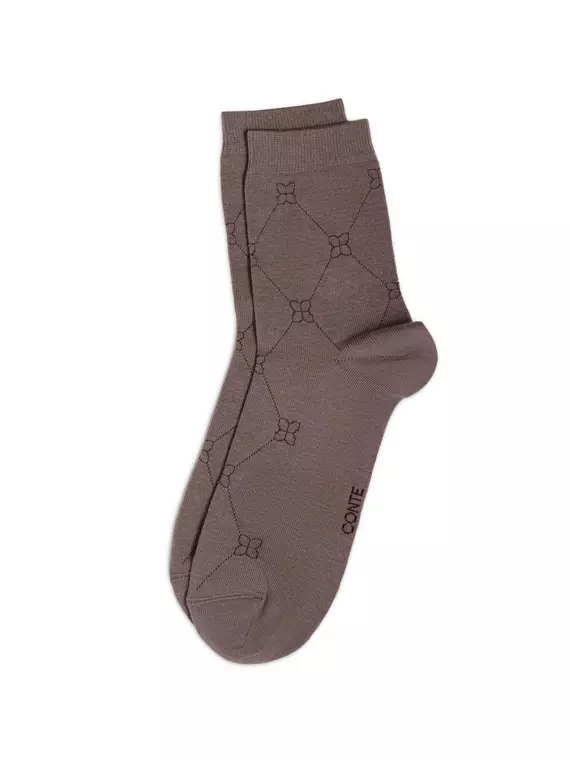 Носки женские с рисунком conte classic 686 кофейный, 7С-22СП, 39-41 (25-27), CONTE ELEGANT,  - 2