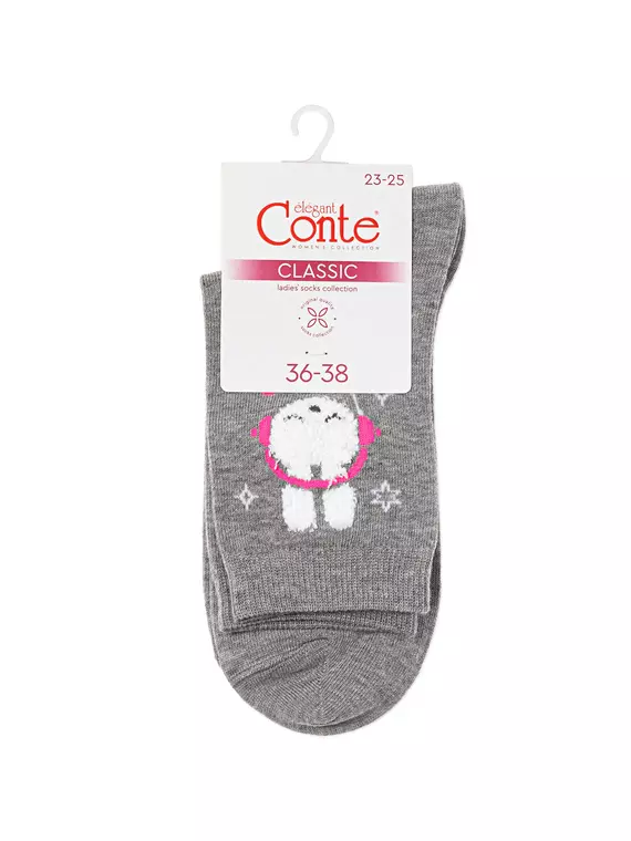 Носки женские конте classic 679 серый, 24С-151СП, 36-38 (23-25), CONTE ELEGANT,  - 3