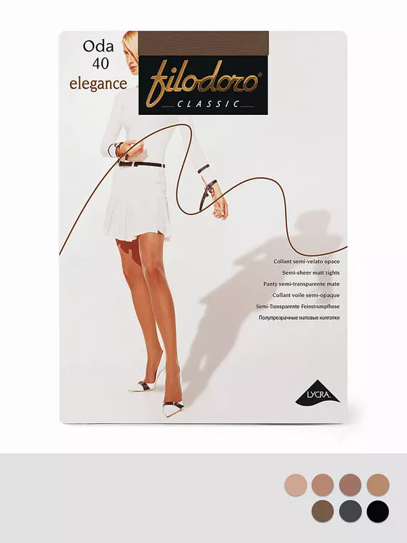 Матовые колготки filodoro oda 40 elegance cognac, ODA 40 Elegance, 5, FILODORO,  - 2