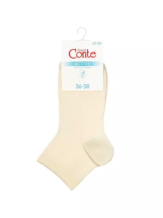 Носки женские вискозные conte active 704 кремовый, 24С-75СП, 39-41 (25-27), CONTE ELEGANT,  - 3