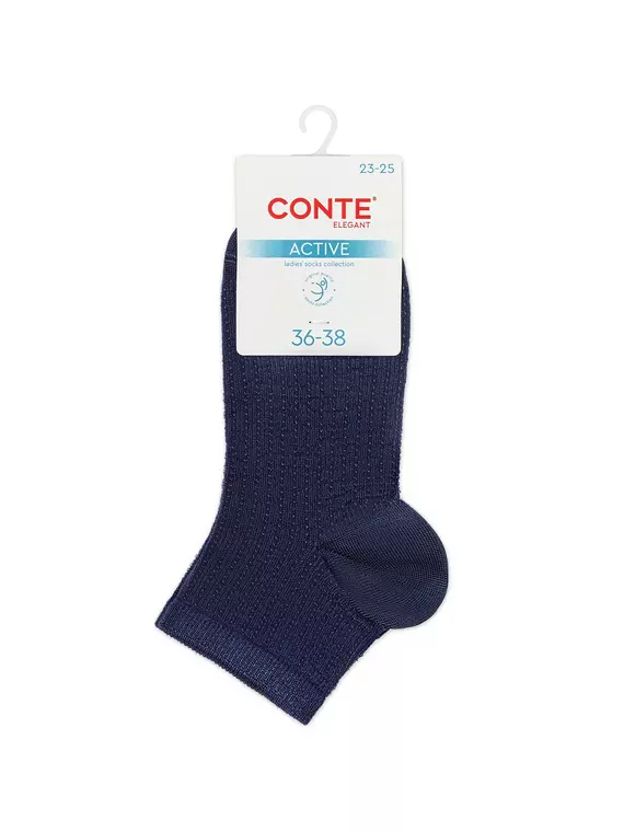 Короткие вискозные носки conte active 704 темно-синий, 24С-75СП, 39-41 (25-27), CONTE ELEGANT,  - 4