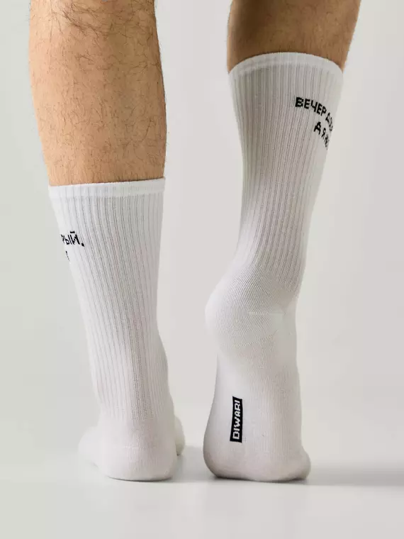 Носки мужские (удлиненные) diwari active 219 белый, 20С-19СП, 40-41 (25), DIWARI,  - 3