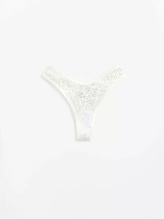 Трусы бразилиана conte mystery garden lbr 3114 off white, 24С-3155ТСП, 106/XL, CONTE ELEGANT,  - 4