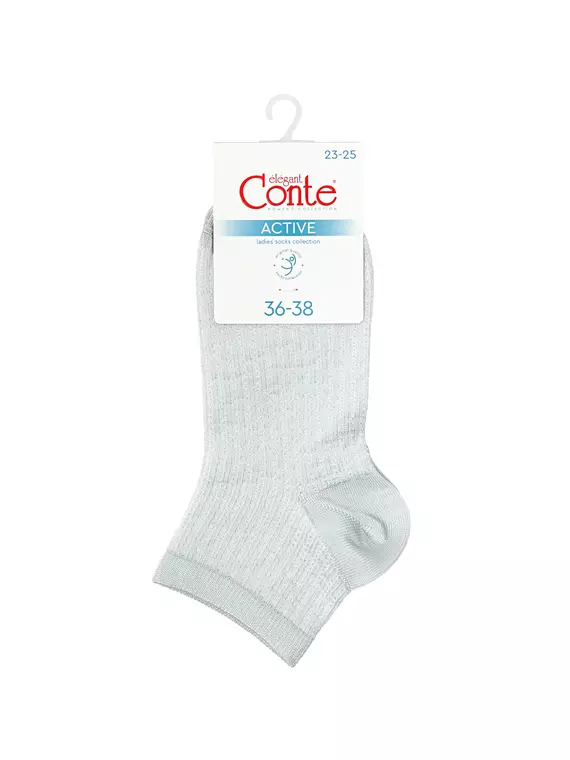 Короткие женские носки conte active 704 светло-серый, 24С-75СП, 39-41 (25-27), CONTE ELEGANT,  - 4