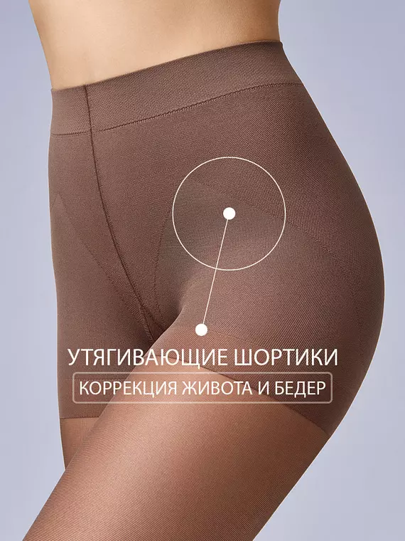 Колготки женские omsa push-up 40 nero, PUSH-UP 40, 4, OMSA,  - 4