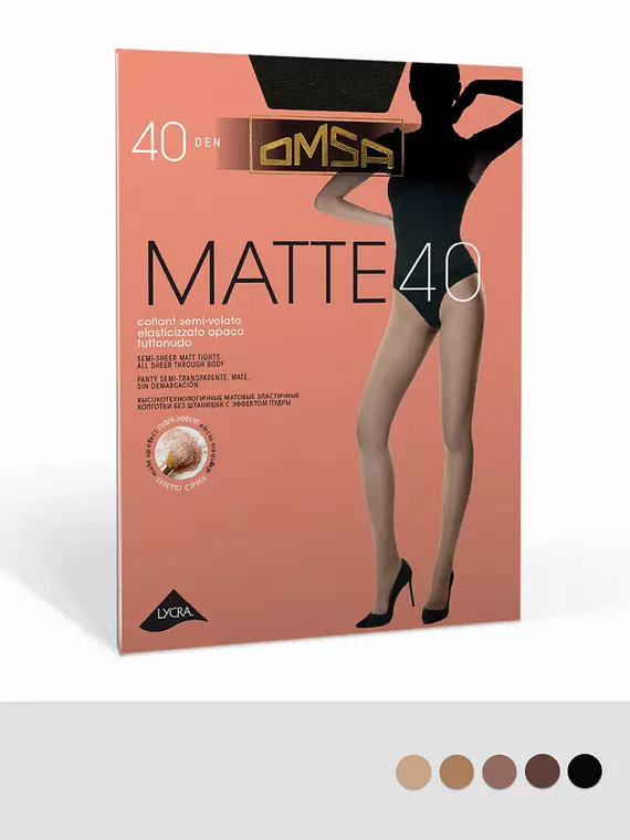 Колготки матовые omsa matte 40 caramello, MATTE 40, 2, OMSA,  - 2