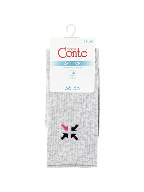 Удлинённые носки conte active 706 светло-серый, 20С-20СП, 38-41 (25-27), CONTE ELEGANT,  - 4