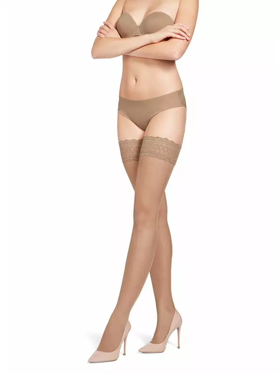 Чулки philippe matignon cristal 30 aut. the, CRISTAL 30 bas-jarretiere (чулки), 3 (9.5), PHILIPPE MATIGNON,  - 1