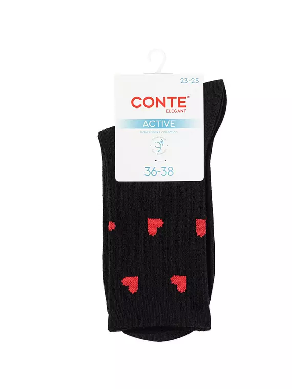 Носки женские хлопковые conte active 708 черный, 20С-20СП, 39-41 (25-27), CONTE ELEGANT,  - 3