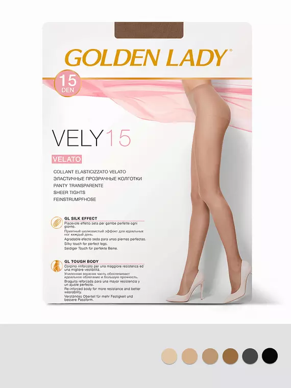 Женские колготки с шортиками golden lady vely 15 nero, VELY 15 (акция), 3, GOLDEN LADY,  - 1