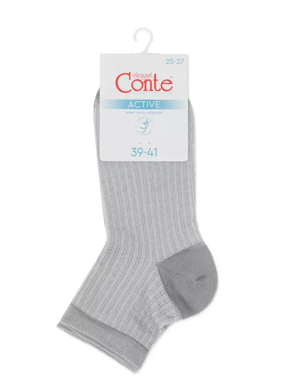 Носки короткие вискозные conte active 704 серый, 24С-75СП, 36-38 (23-25), CONTE ELEGANT,  - 7