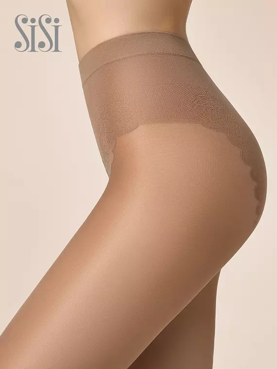 Прозрачные колготки с ажурными трусиками sisi style 15 daino, STYLE 15, 3, SISI,  - 3