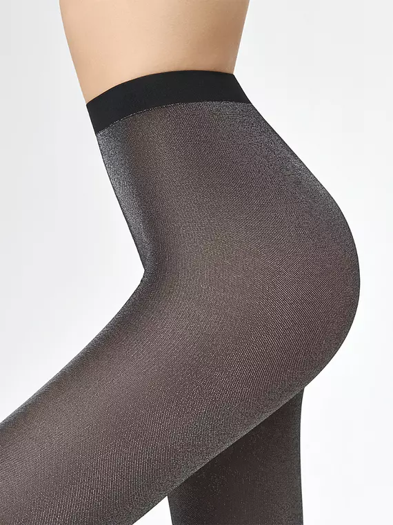 Колготки блестящие minimi tulle lurex 50 nero, TULLE LUREX 50 (тюль с люрексом), 2, MINIMI,  - 5