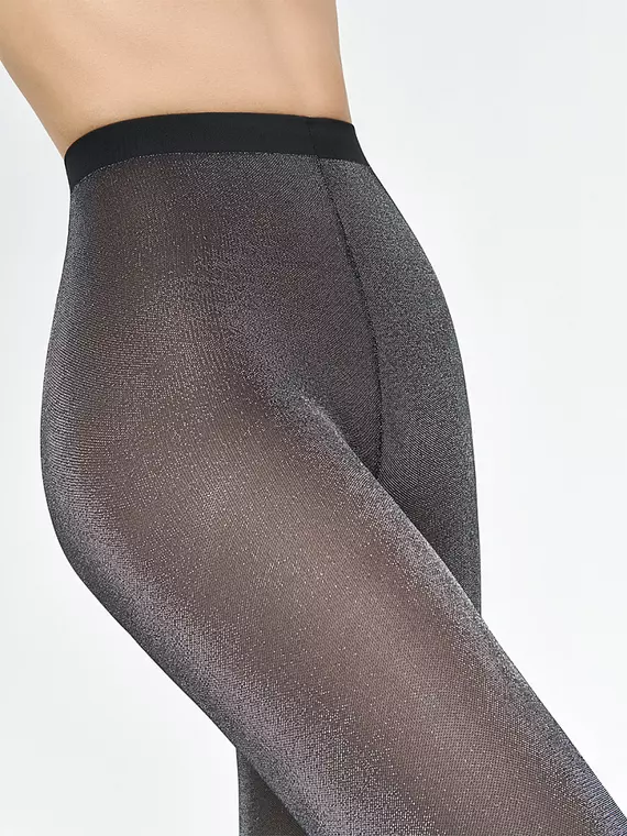 Колготки с эффектом тюля и люрексом minimi tulle lurex 50 moka, TULLE LUREX 50 (тюль с люрексом), 2, MINIMI,  - 3