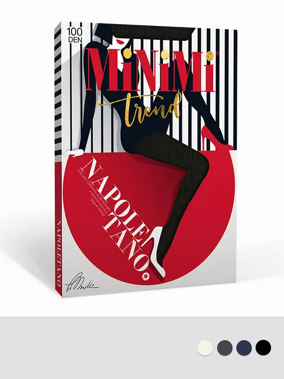 Колготки теплые фантазийные minimi napoletano 100 blu, NAPOLETANO 100 (микрофибра лапша), 3, MINIMI,  - 2