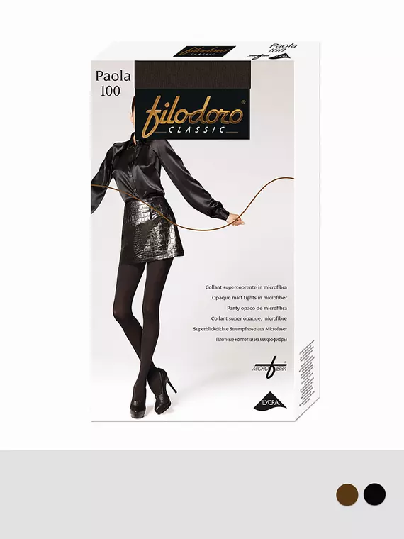 Колготки теплые filodoro paola 100 coffee, PAOLA 100, 5, FILODORO,  - 2