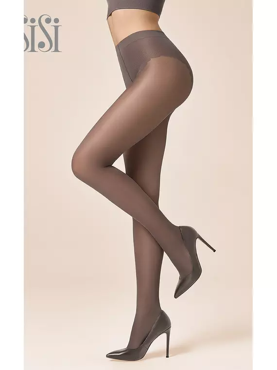 Матовые колготки с ажурными трусиками sisi style 70 grafite, STYLE 70, 2, SISI,  - 1