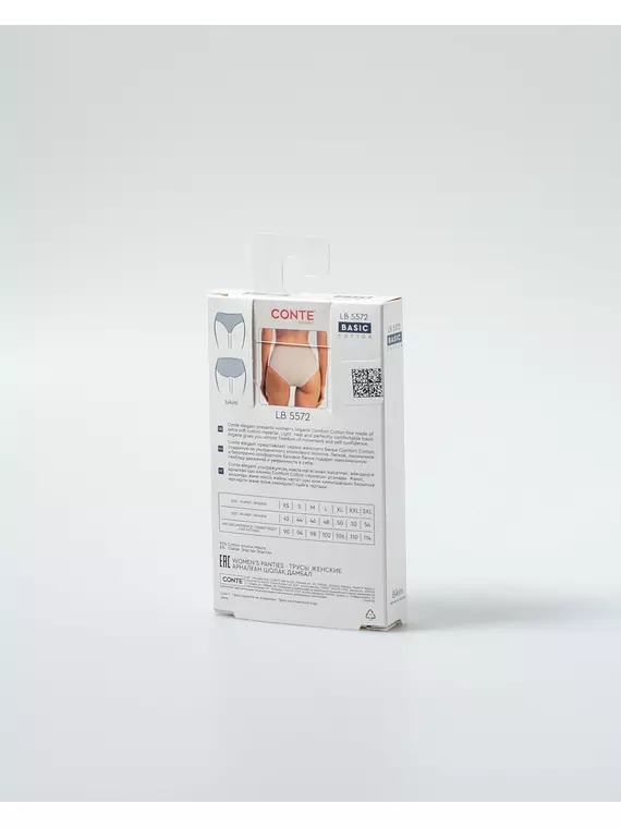 Трусы бикини comfort cotton lb 5572 skin, 24С-3260ТСП, 114/3XL, CONTE ELEGANT,  - 6