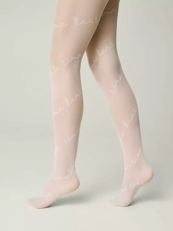 Детские колготки с рисунком «time best» grace bianco, 24С-170СП, 146-152, CONTE ELEGANT,  - 4