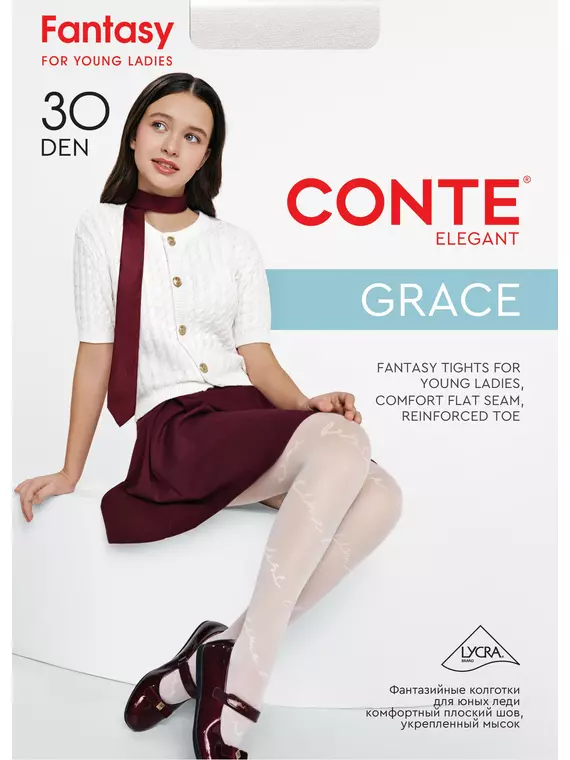 Подростковые колготки grace nero, 24С-170СП, 152-158, CONTE ELEGANT,  - 2