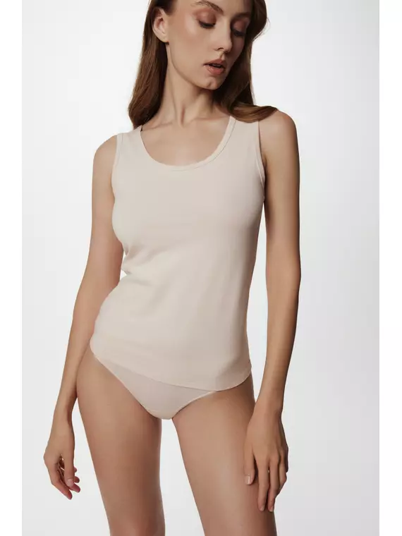 Майка женская basic collection lm 2020 natural, 20С-1060ТСП, 170-104/XXL, CONTE ELEGANT,  - 3