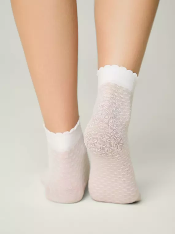 Тонкие детские носки с ажурным геометрическим рисунком julia bianco, 24С-175СП, 18-20, CONTE ELEGANT,  - 3