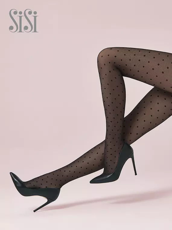 Колготки женские sisi pois all over 40 daino, POIS ALL OVER 40 (крупный горошек), 3/4(M/L), SISI,  - 5