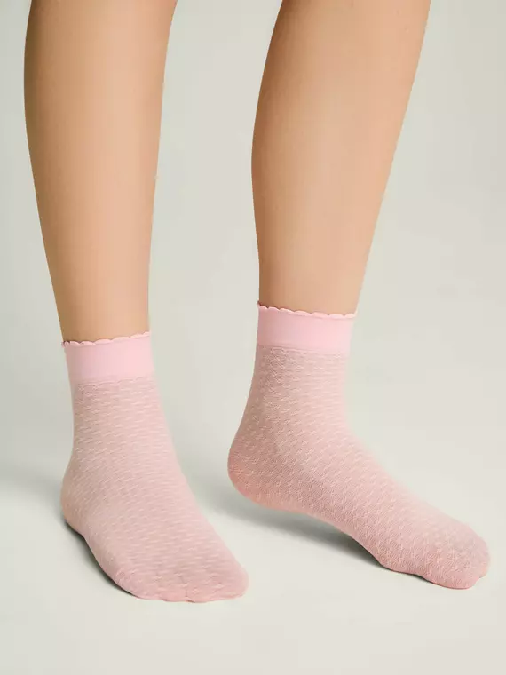 Детские носки с ажурным рисунком julia light pink, 24С-175СП, 20-22, CONTE ELEGANT,  - 3