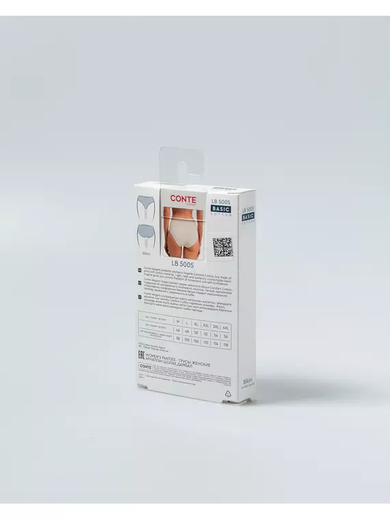 Трусы женские «бикини» conte lb 5005 natural, 24С-3191ТСП, 94/S, CONTE ELEGANT,  - 7