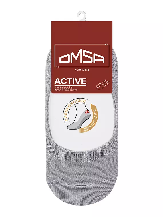 Мужские подследники omsa active 101 grigio, , 45-47 (29-31), OMSA, - 5