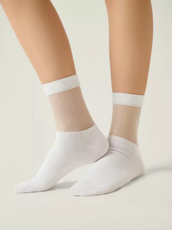 Носки со стразами conte classic 684 белый, 24С-178СП, 36-38 (23-25), CONTE ELEGANT,  - 2