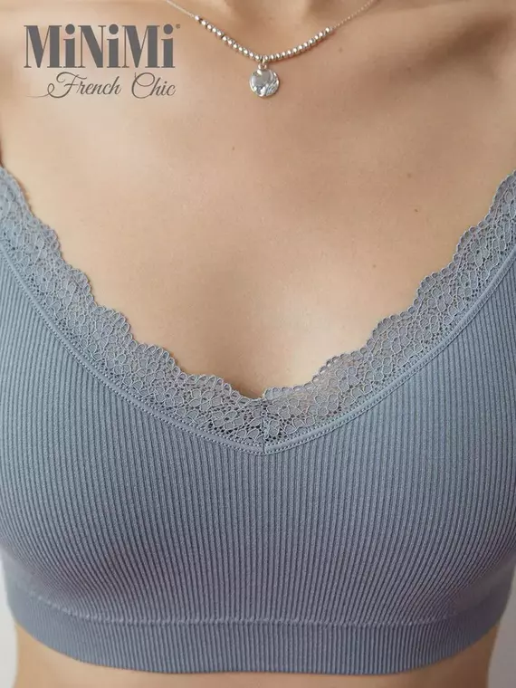Топ на тонких бретелях с вкладышами minimi 1011s french chic grigio, , 42/44 (xs/s), MINIMI, - 3