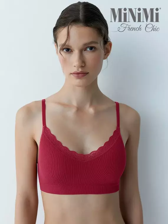 Топ на тонких бретелях с вкладышами minimi 1011s french chic lampone, , 42/44 (xs/s), MINIMI, - 3