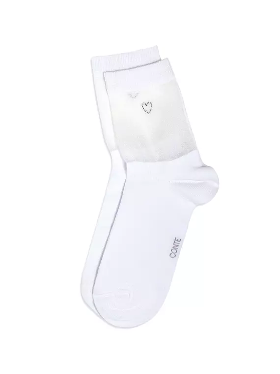 Носки со стразами conte classic 684 белый, 24С-178СП, 36-38 (23-25), CONTE ELEGANT,  - 3