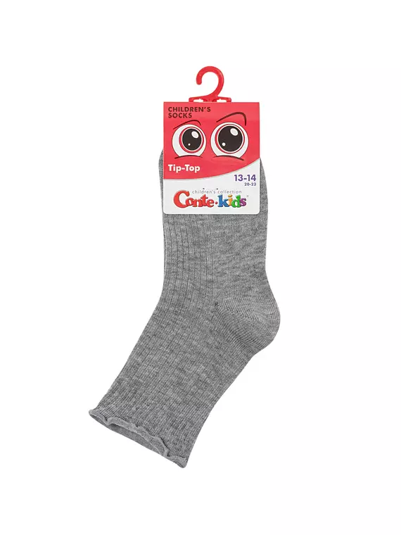 Носки без резинки с волнистым бортом tip-top 1019 серый, 25С-30СП, 16-18, CONTE-KIDS,  - 5