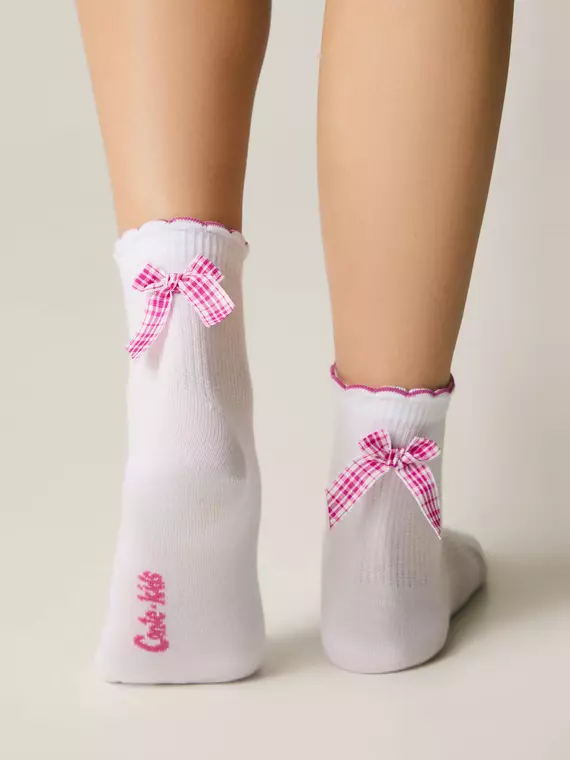 Носки детские (декор, бантики) tip-top 065 белый-розовый, 24С-179СП, 16, CONTE-KIDS,  - 1