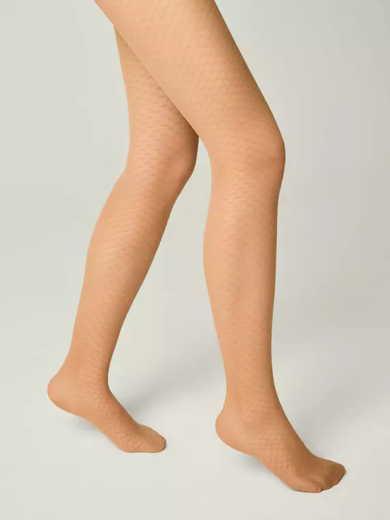 Колготки детские нарядные с рисунком conte julia natural, 24С-167СП, 116-122, CONTE ELEGANT,  - 1