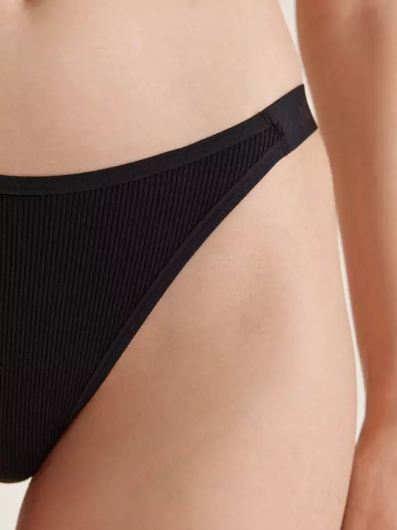 Трусы бразилиано в рубчик active shape lbr 3188 black, 24С-3242ТСП, 98/M, CONTE ELEGANT,  - 3