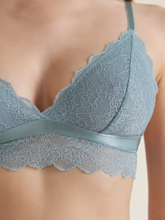 Бюстье с v-образным вырезом из цветочного кружева flower line lbe 3176 aqua sky, 24С-3230ТСП, 170-84/XS, CONTE ELEGANT,  - 3