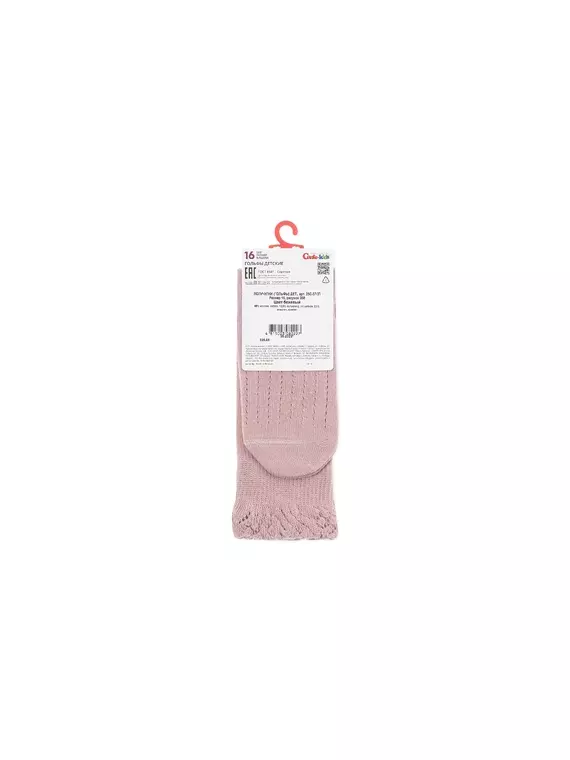 Гольфы с воздушными рюшами и хлопком miss 058 пепельно-розовый, 25С-37СП, 18, CONTE-KIDS,  - 6